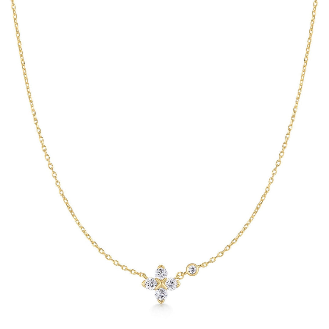 Ania Haie Gold Sparkling Lucky Clover Necklace N074-04G