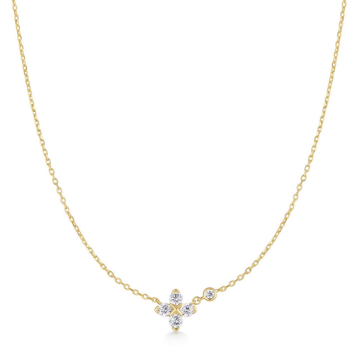 Ania Haie Gold Sparkling Lucky Clover Necklace N074-04G