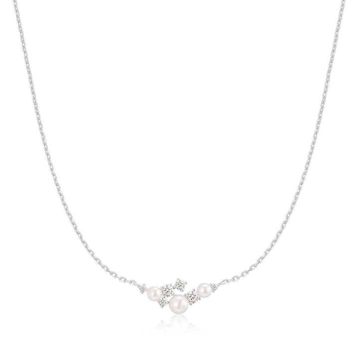 Ania Haie Silver Shell Pearl Cluster Necklace N074-06H