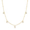 Ania Haie Gold Molten Bezel-Set Droplet Station Necklace N074-07G