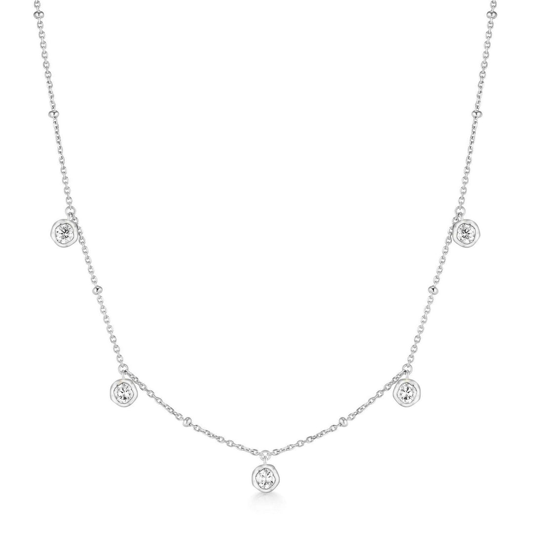 Ania Haie Silver Shell Pearl & Bezel-Set Sparkle Bracelet B075-01H