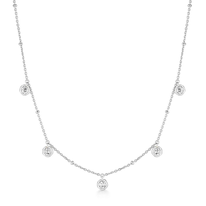 Ania Haie Silver Shell Pearl & Bezel-Set Sparkle Bracelet B075-01H