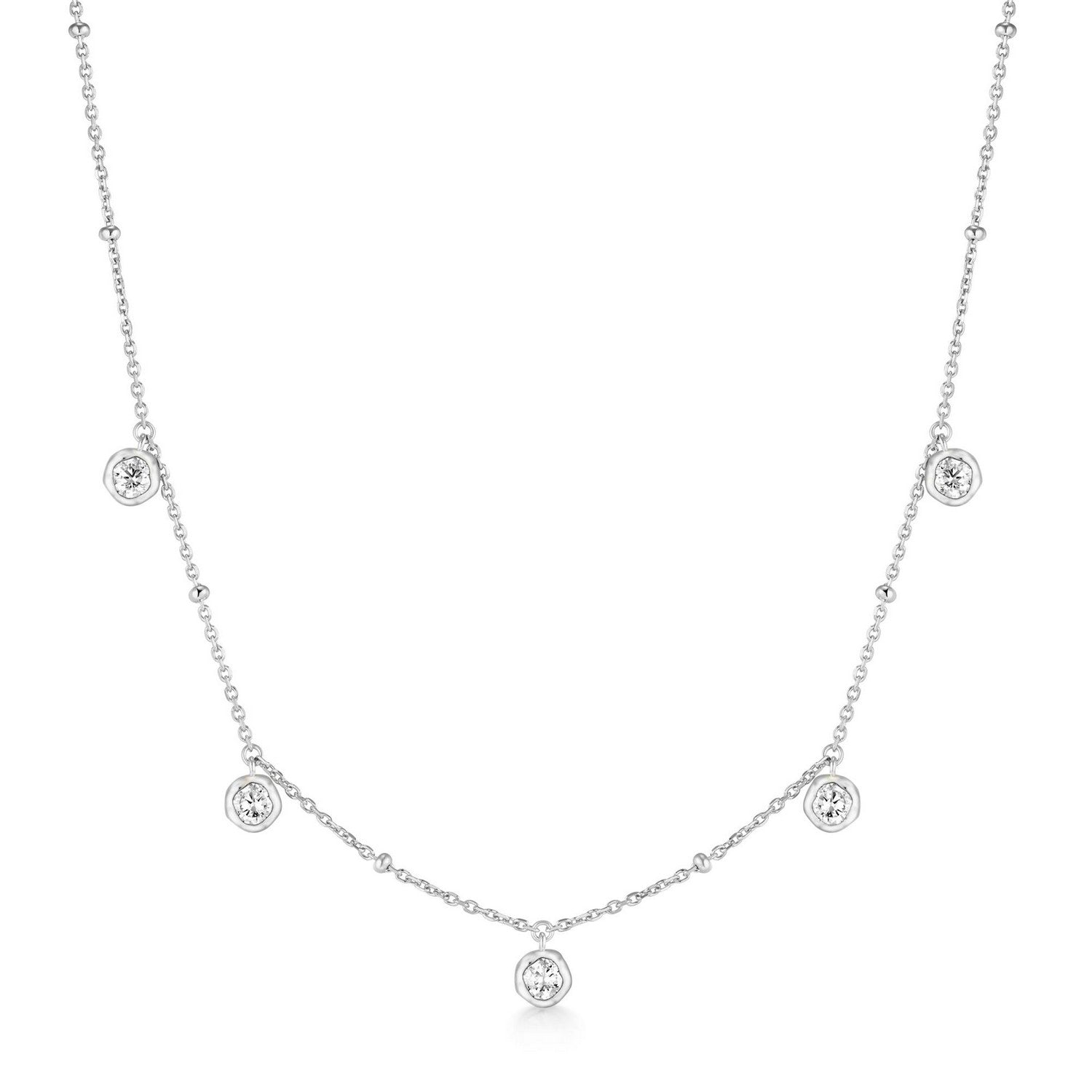 Ania Haie Silver Shell Pearl & Bezel-Set Sparkle Bracelet B075-01H