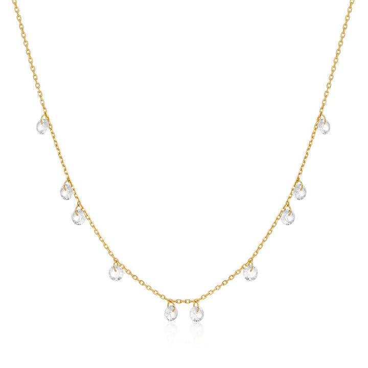 Ania Haie Gold Droplet Station Necklace N074-08G