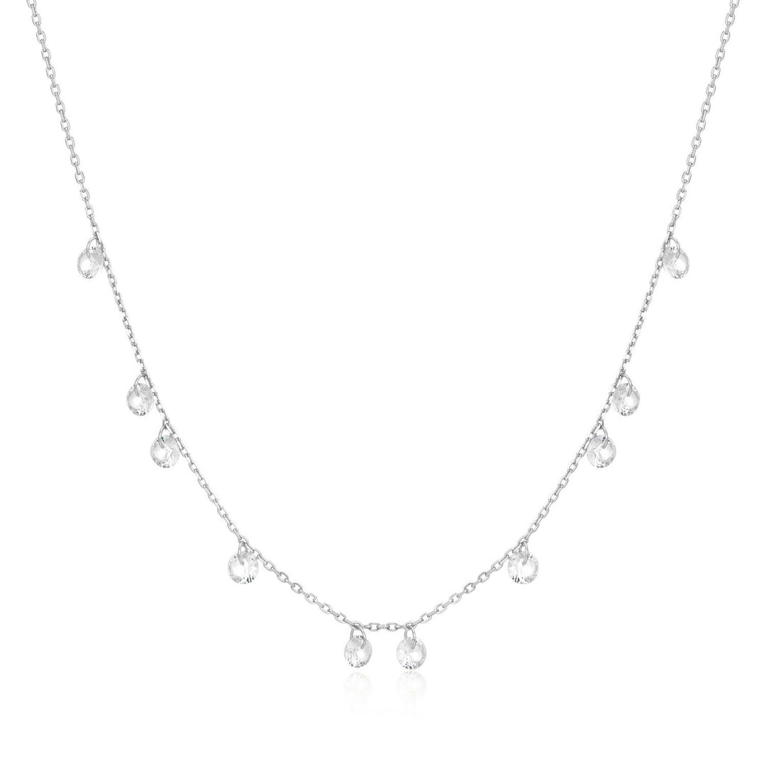 Ania Haie Silver Droplet Station Necklace N074-08H