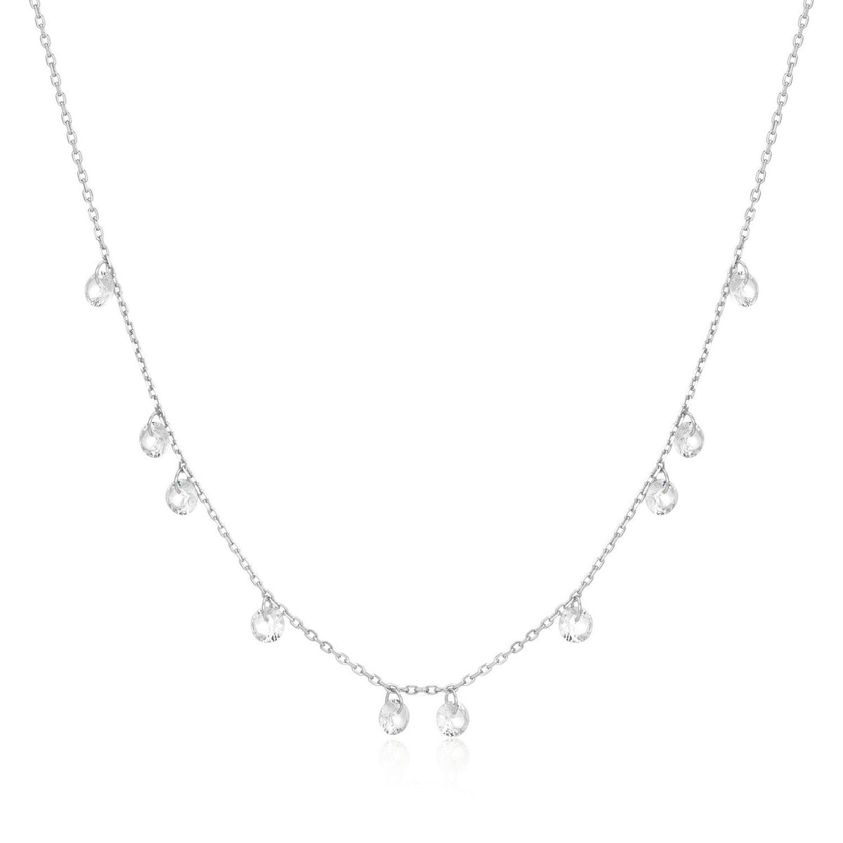 Ania Haie Silver Droplet Station Necklace N074-08H
