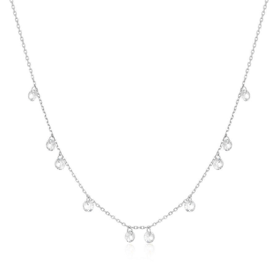 Ania Haie Silver Droplet Station Necklace N074-08H