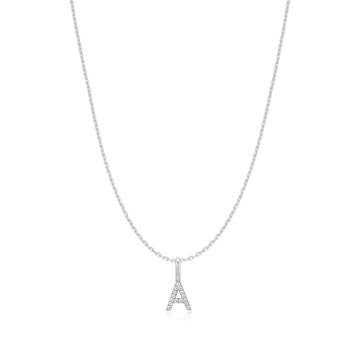 Ania Haie Silver Letter A Initial Necklace N074-09H