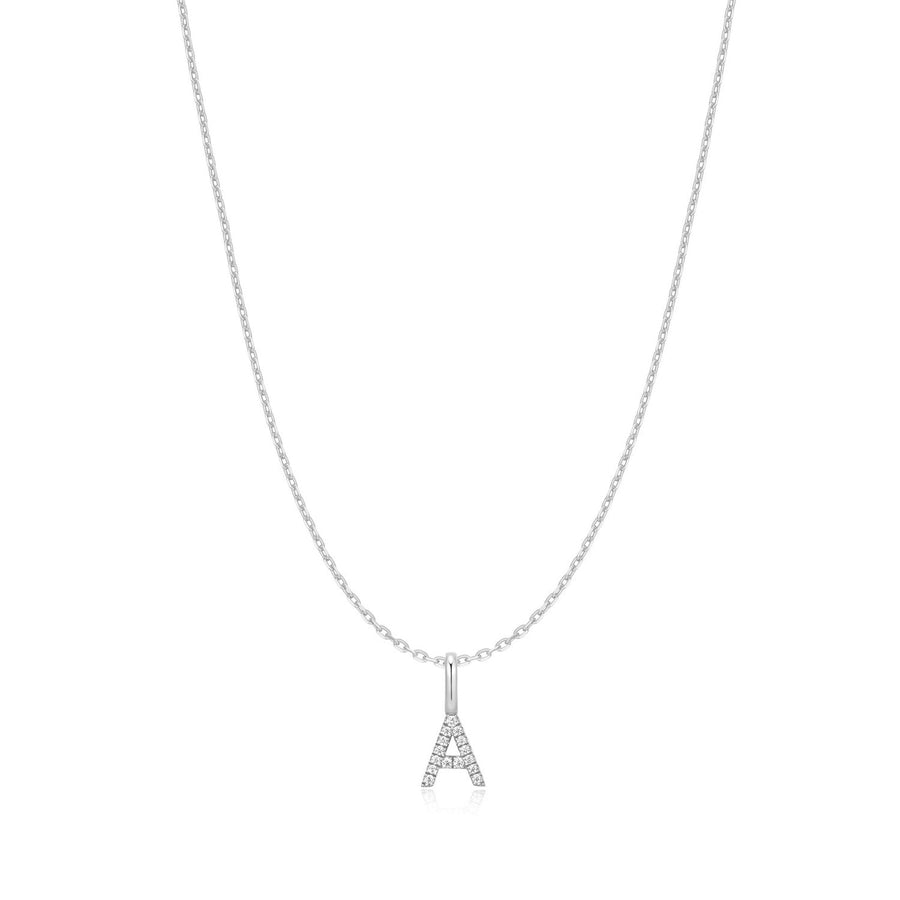 Ania Haie Silver Letter A Initial Necklace N074-09H