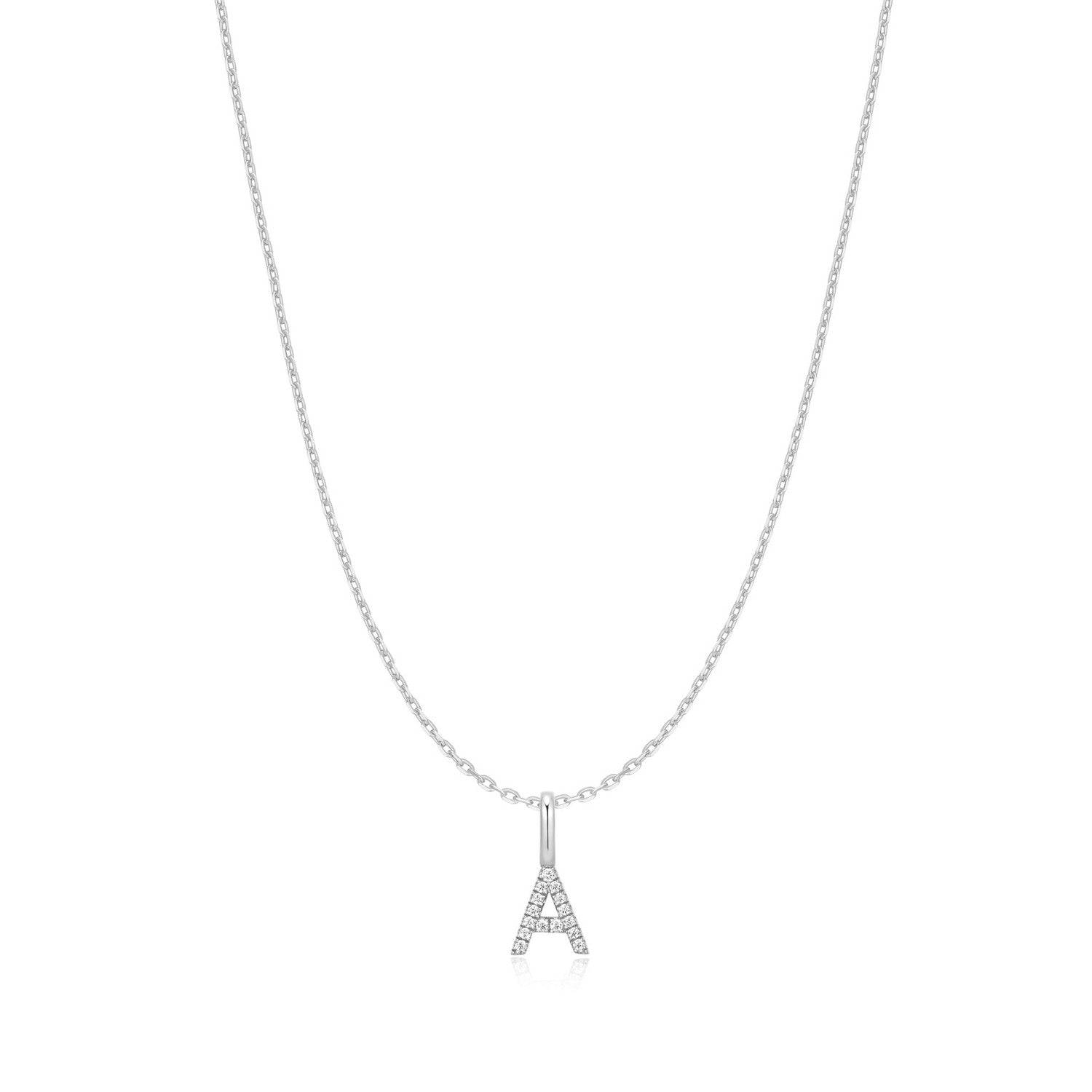 Ania Haie Silver Letter A Initial Necklace N074-09H