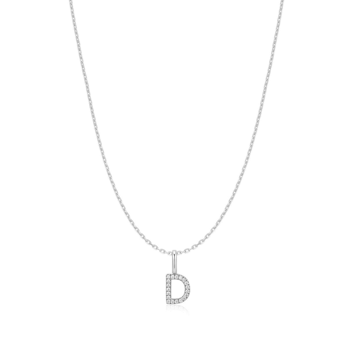 Ania Haie Silver Letter D Initial Necklace N074-12H