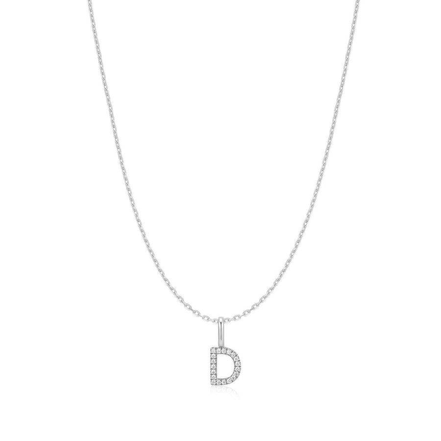 Ania Haie Silver Letter D Initial Necklace N074-12H
