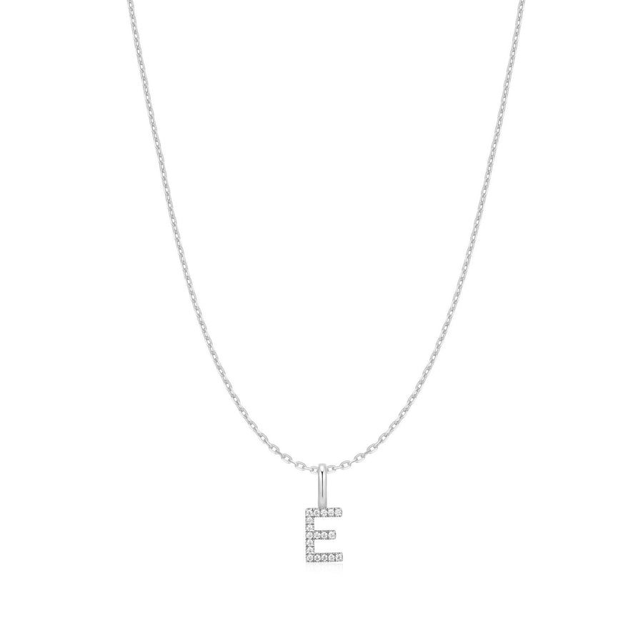 Ania Haie Silver Letter E Initial Necklace N074-13H