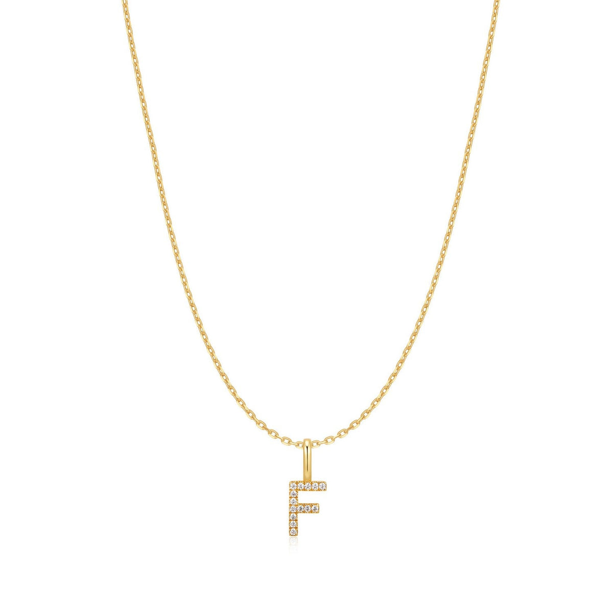 Ania Haie Gold Letter F Initial Necklace N074-14G