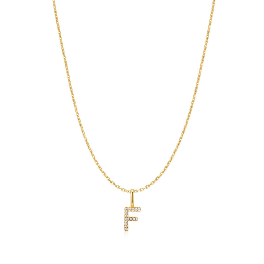 Ania Haie Gold Letter F Initial Necklace N074-14G