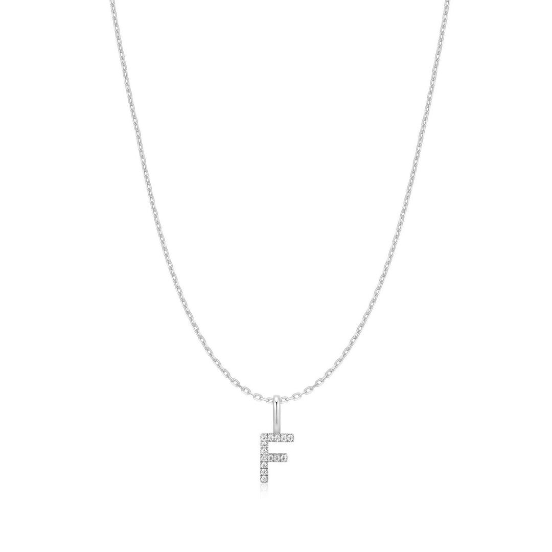 Ania Haie Silver Letter F Initial Necklace N074-14H