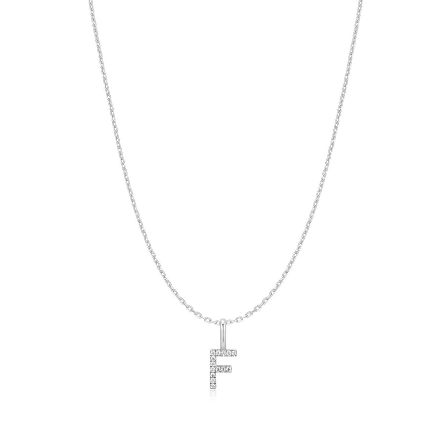 Ania Haie Silver Letter F Initial Necklace N074-14H
