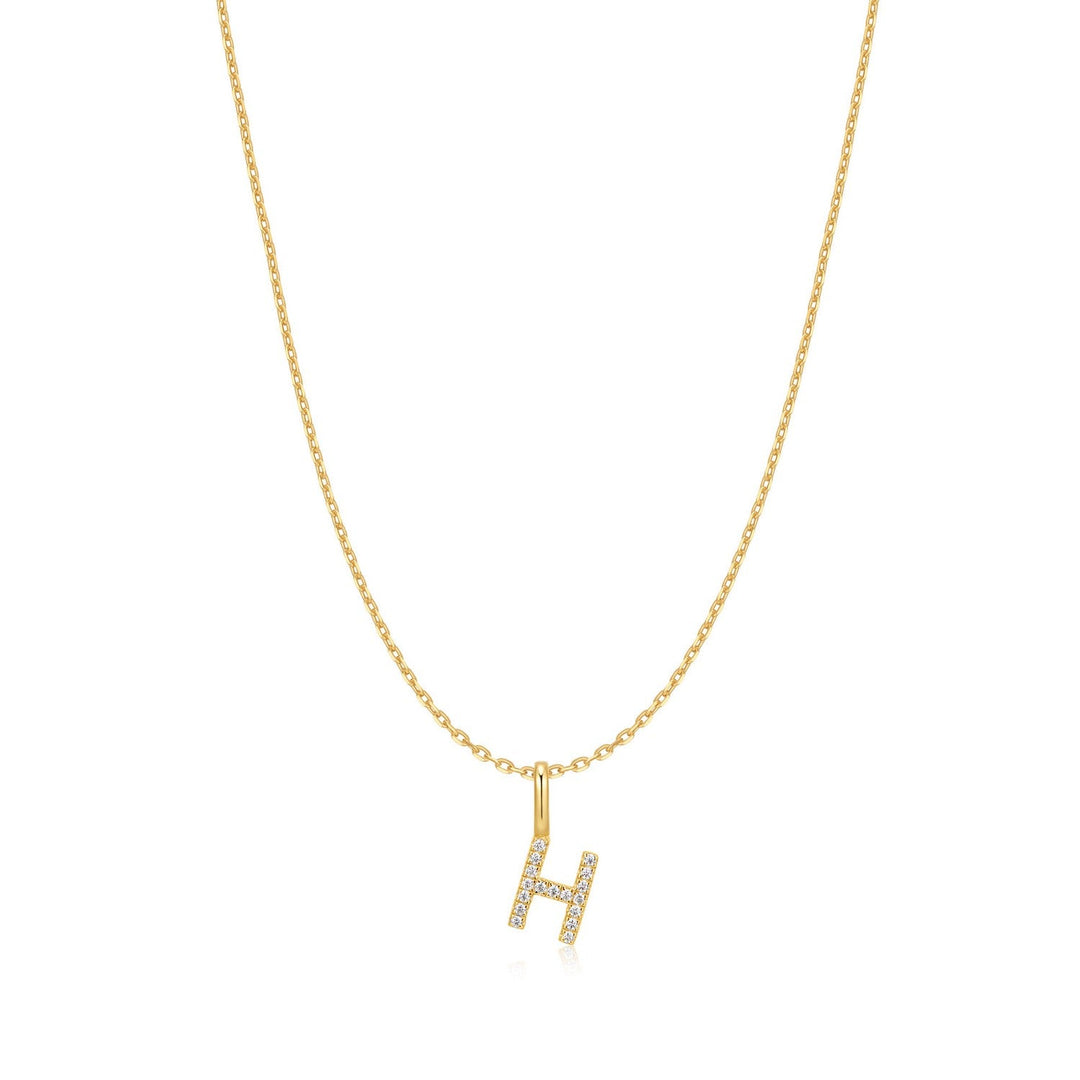 Ania Haie Gold Letter H Initial Necklace N074-16G