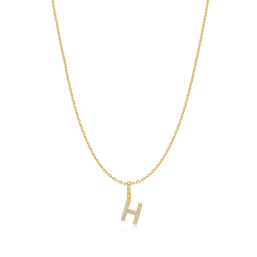 Ania Haie Gold Letter H Initial Necklace N074-16G