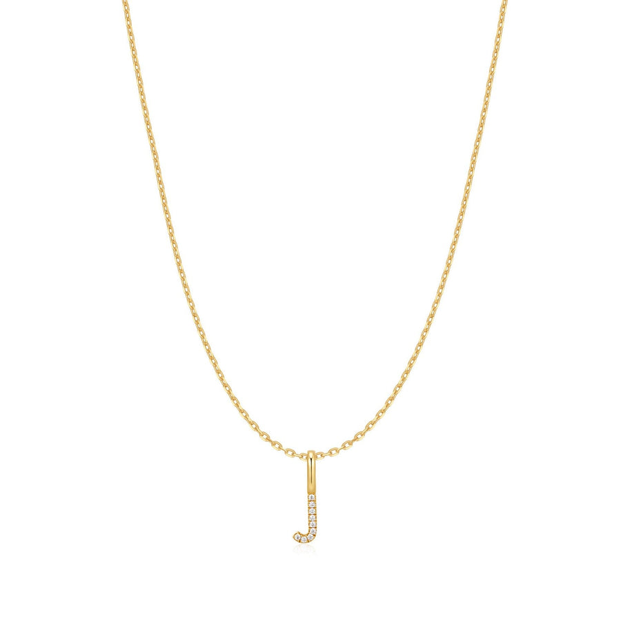 Ania Haie Gold Letter J Initial Necklace N074-18G