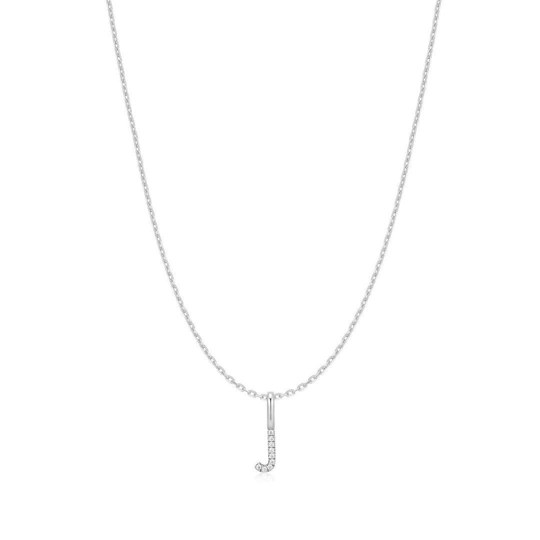 Ania Haie Silver Letter J Initial Necklace N074-18H