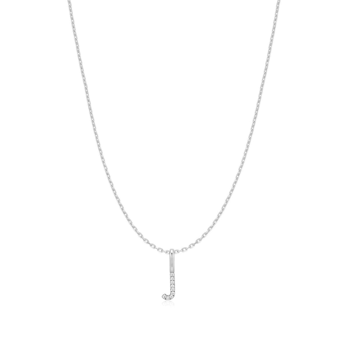 Ania Haie Silver Letter J Initial Necklace N074-18H