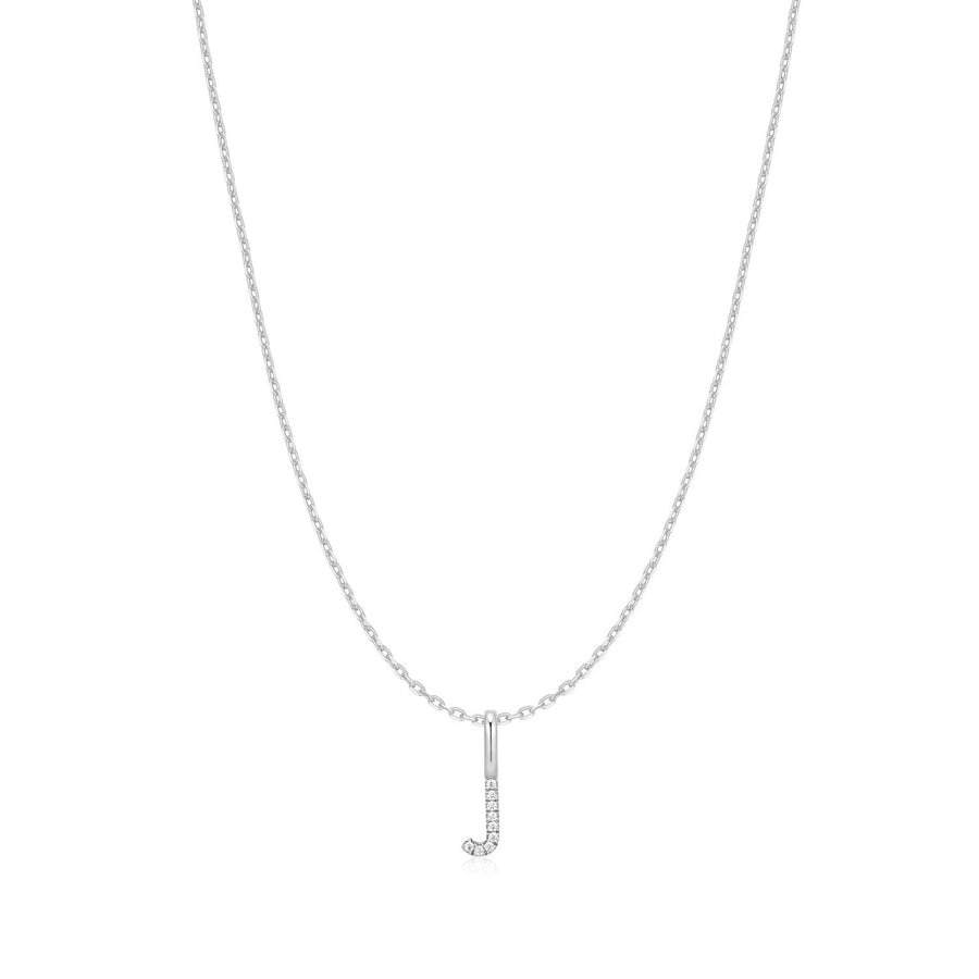 Ania Haie Silver Letter J Initial Necklace N074-18H