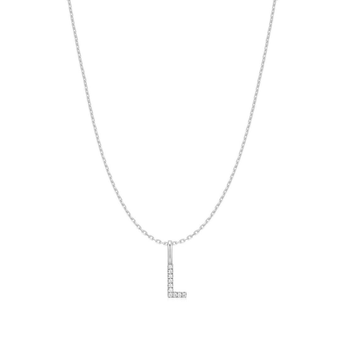 Ania Haie Silver Letter L Initial Necklace N074-20H