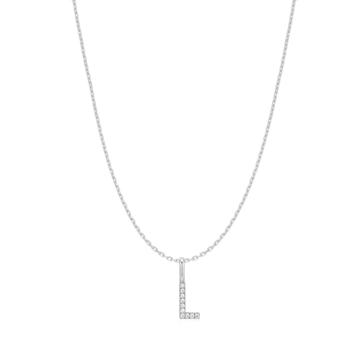 Ania Haie Silver Letter L Initial Necklace N074-20H