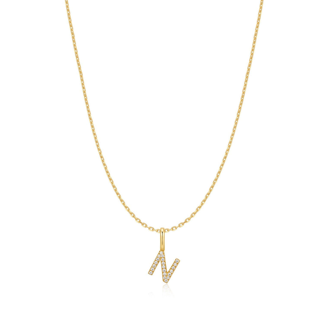 Ania Haie Gold Letter N Initial Necklace N074-22G