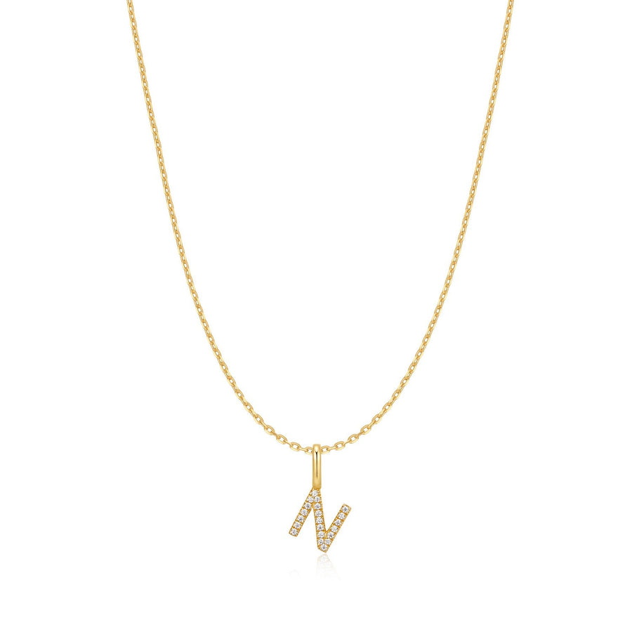 Ania Haie Gold Letter N Initial Necklace N074-22G