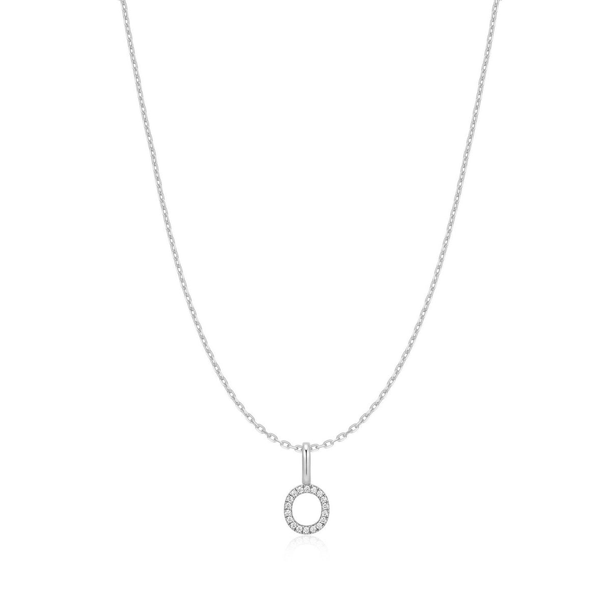Ania Haie Silver Letter O Initial Necklace N074-23H
