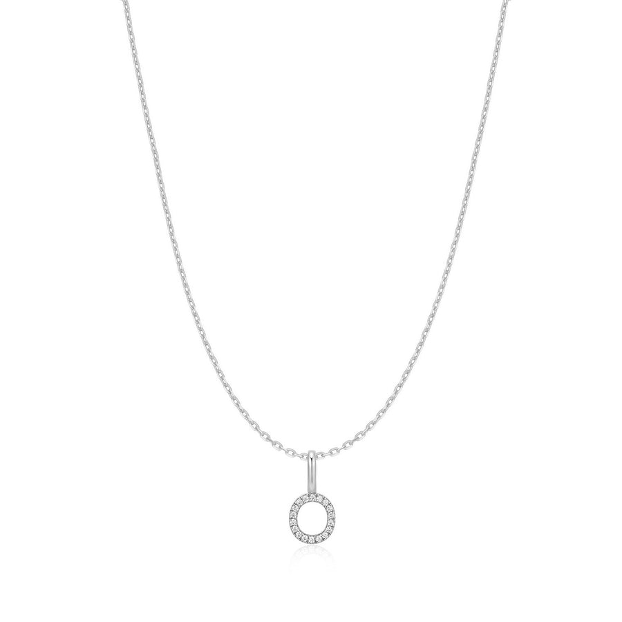 Ania Haie Silver Letter O Initial Necklace N074-23H