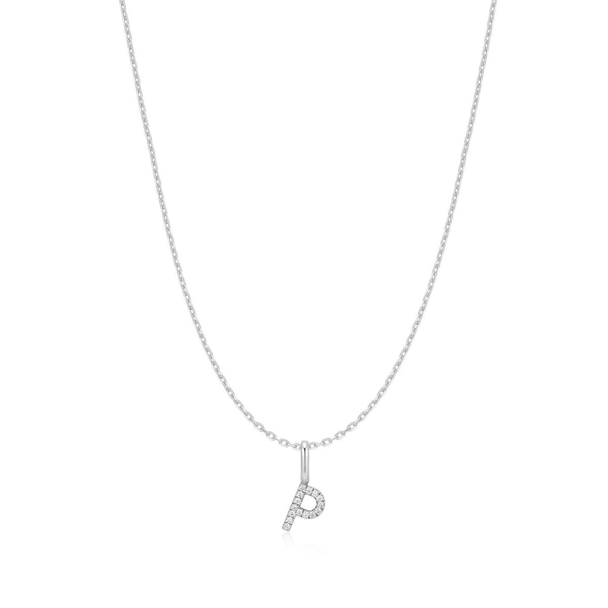 Ania Haie Silver Letter P Initial Necklace N074-24H