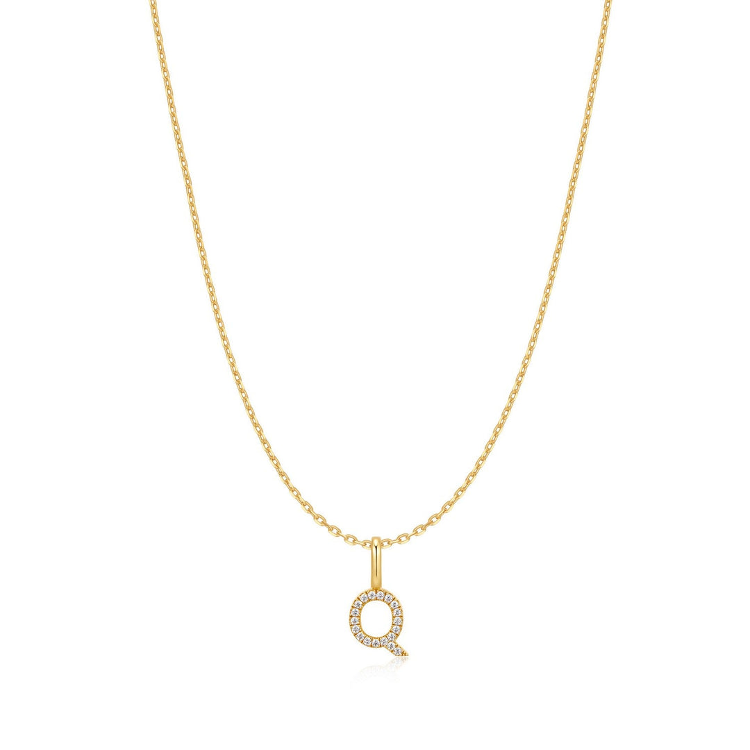 Ania Haie Gold Letter Q Initial Necklace N074-25G