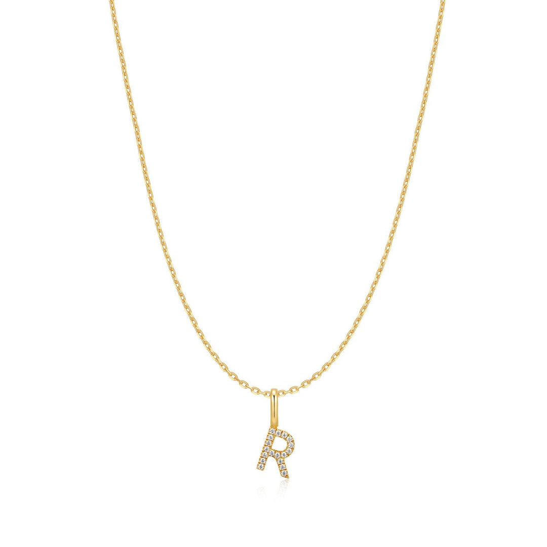 Ania Haie Gold Letter R Initial Necklace N074-26G