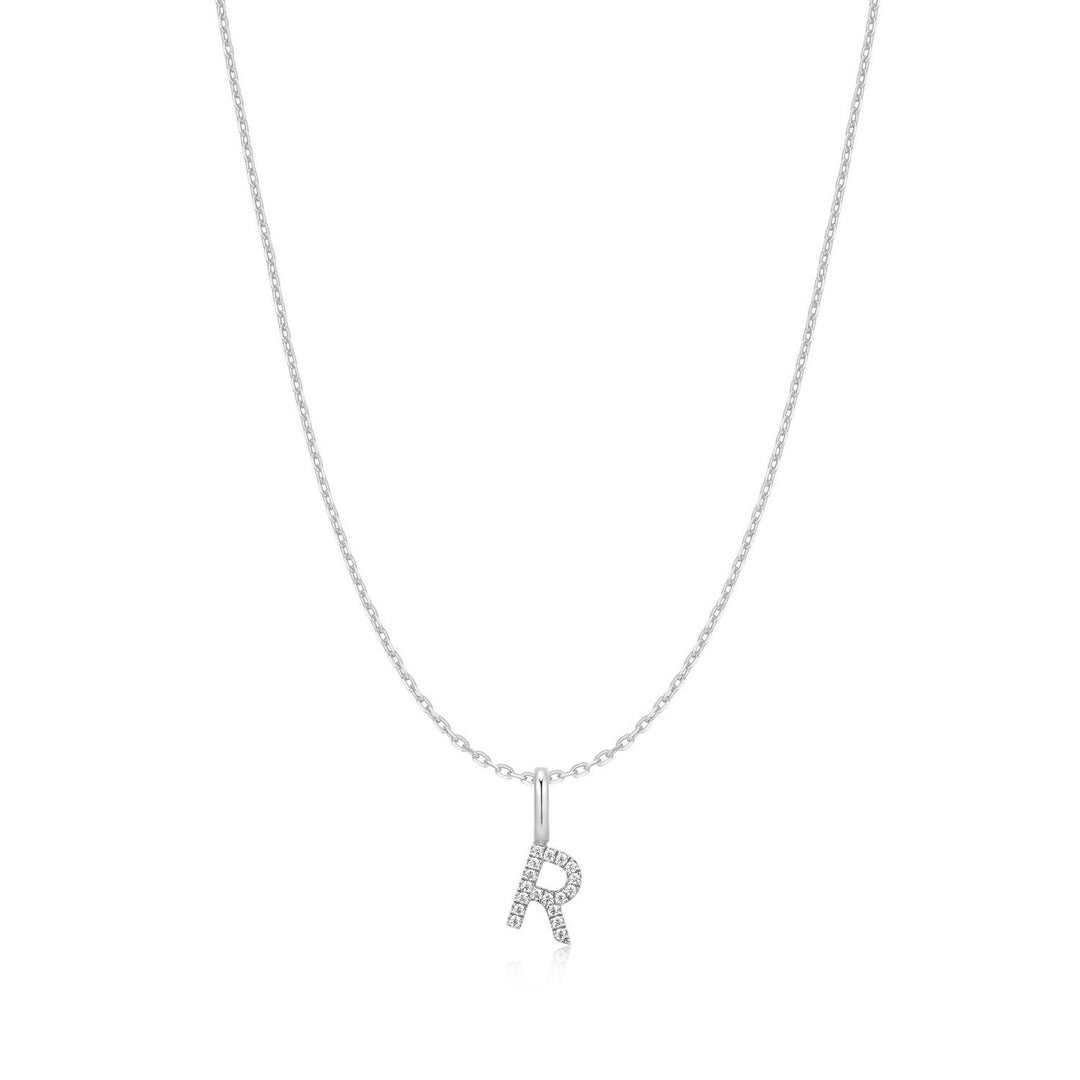 Ania Haie Silver Letter R Initial Necklace N074-26H