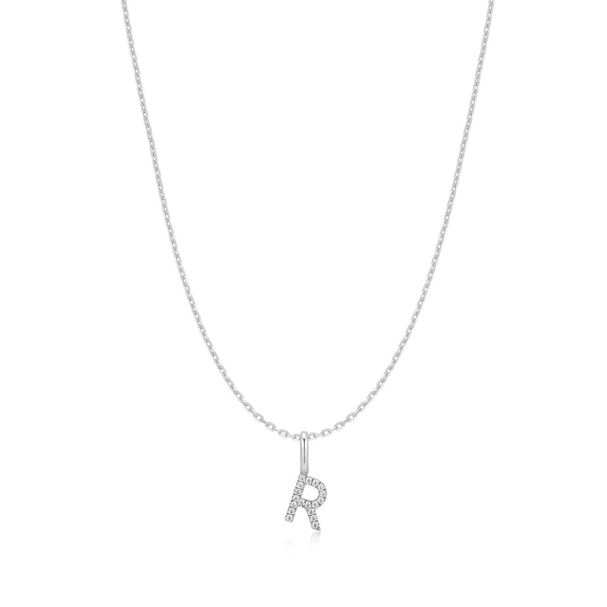 Ania Haie Silver Letter R Initial Necklace N074-26H