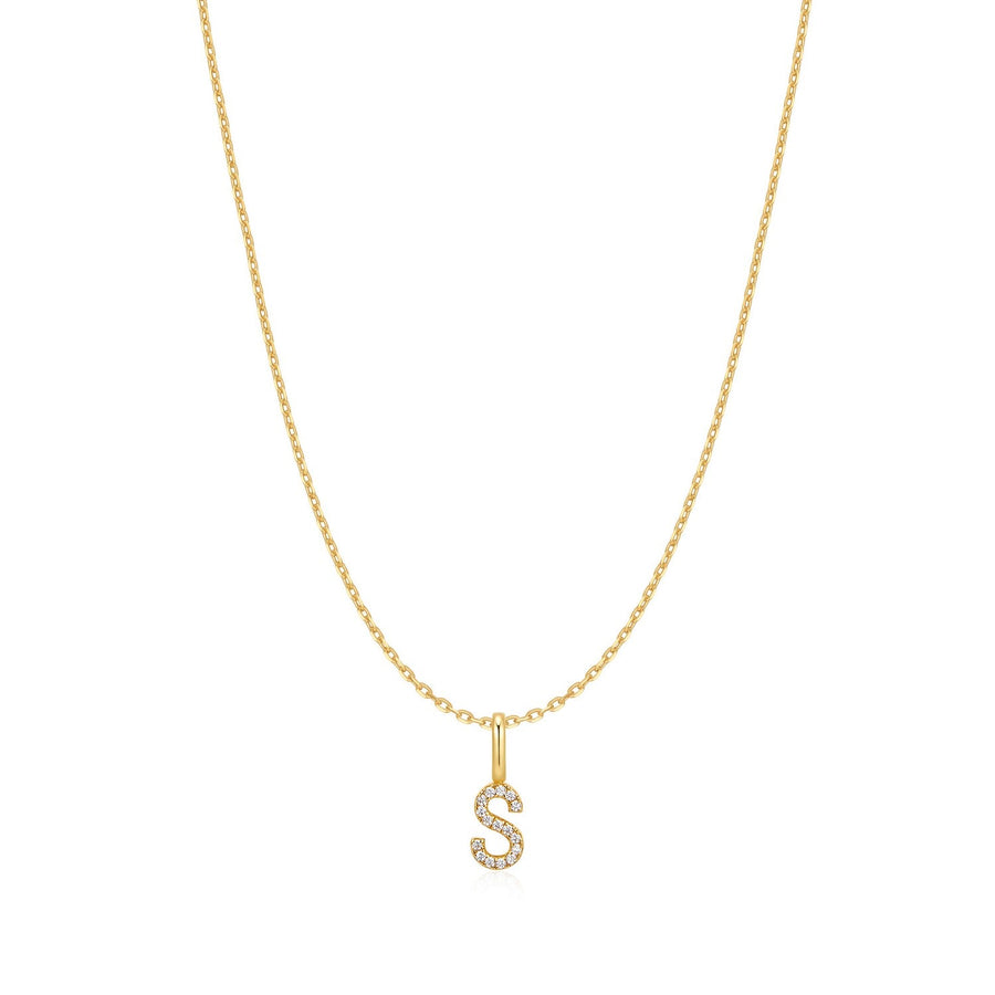 Ania Haie Gold Letter S Initial Necklace N074-27G