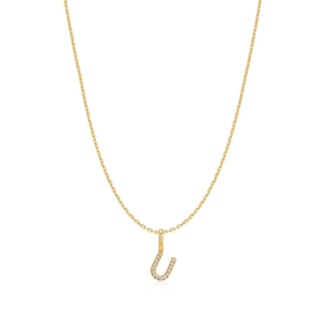 Ania Haie Gold Letter U Initial Necklace N074-29G