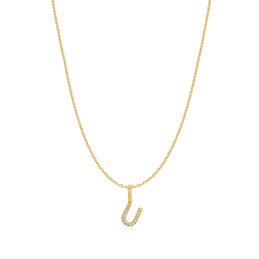 Ania Haie Gold Letter U Initial Necklace N074-29G
