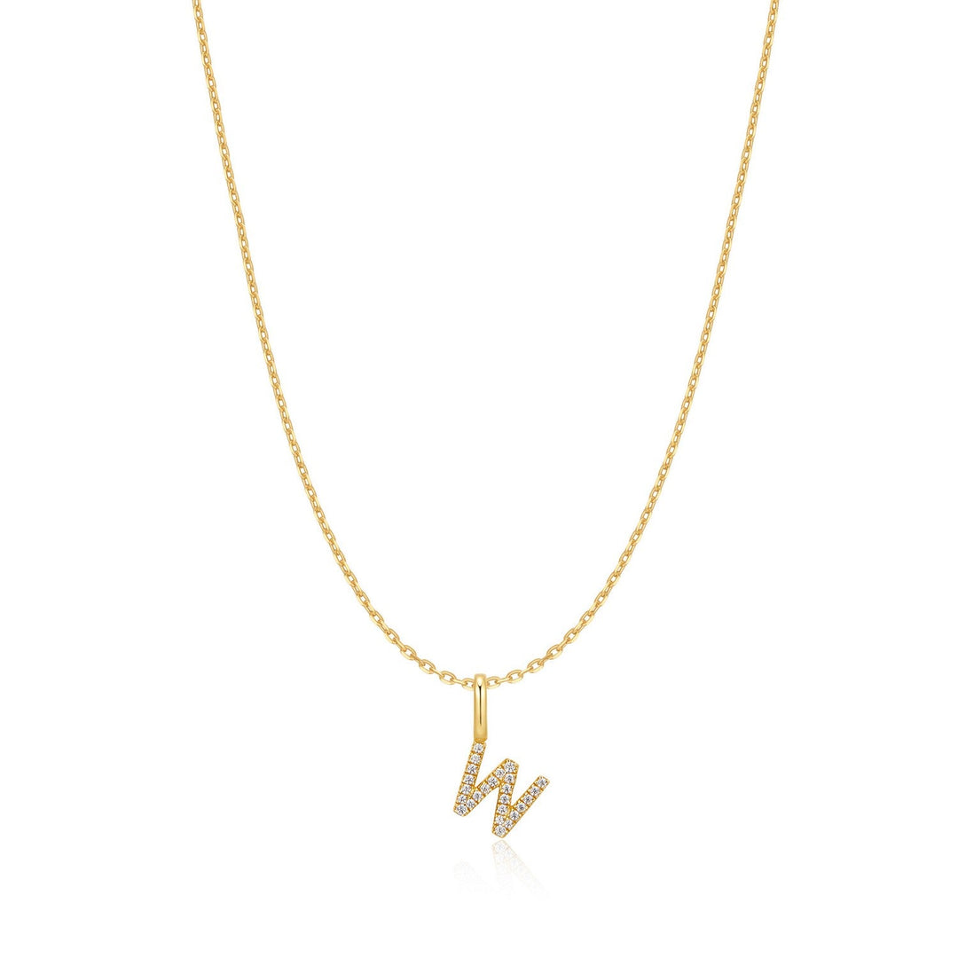 Ania Haie Gold Letter W Initial Necklace N074-31G