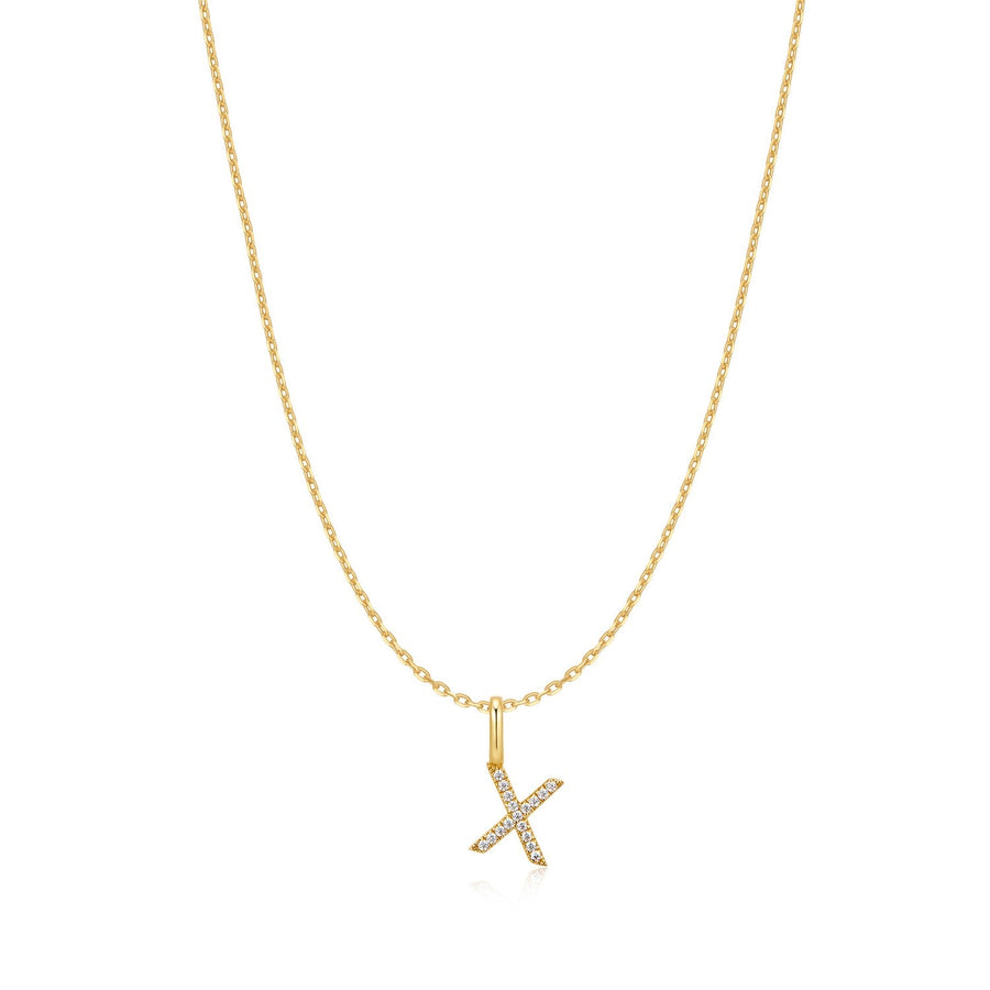 Ania Haie Gold Letter X Initial Necklace N074-32G