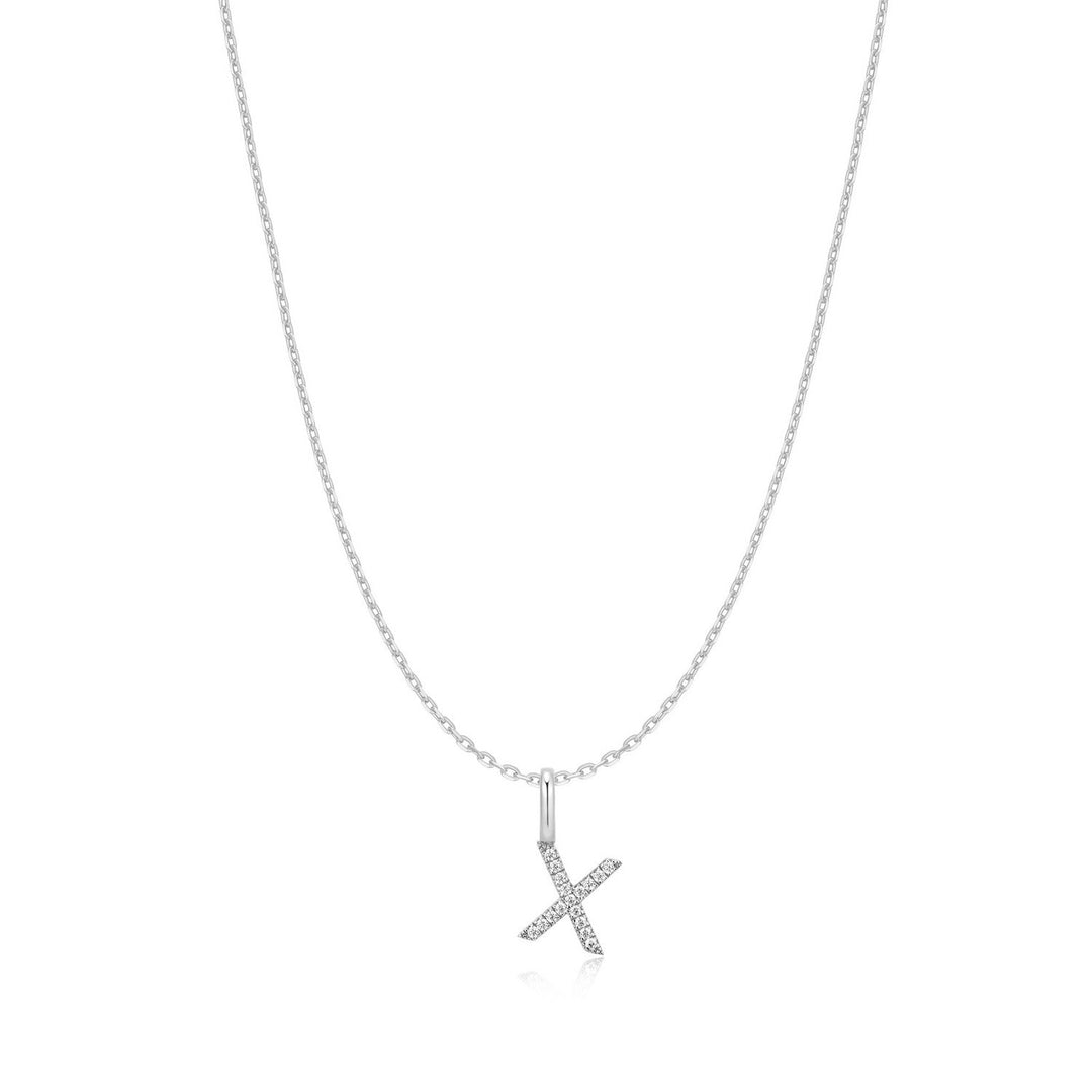 Ania Haie Silver Letter X Initial Necklace N074-32H