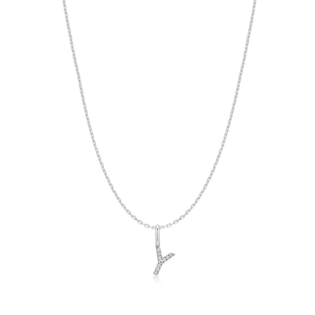 Ania Haie Silver Letter Y Initial Necklace N074-33H