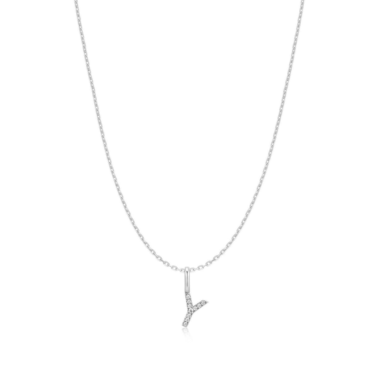 Ania Haie Silver Letter Y Initial Necklace N074-33H