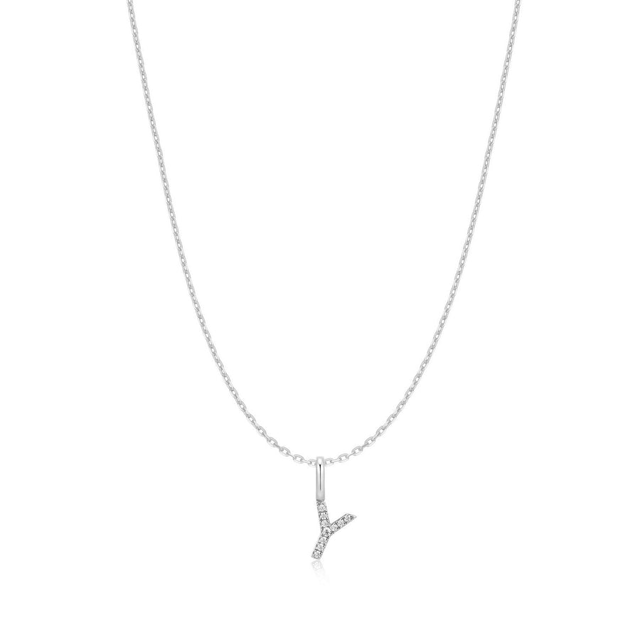 Ania Haie Silver Letter Y Initial Necklace N074-33H