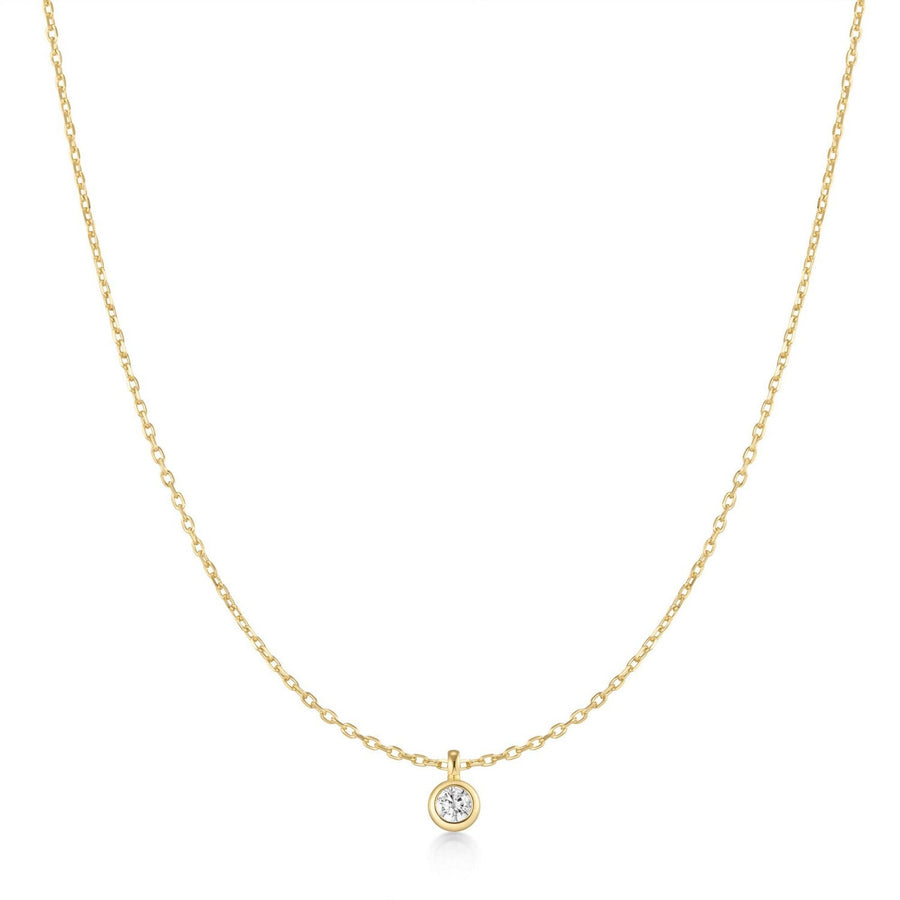 Ania Haie Gold Classic Bezel-Set Solitaire Necklace N075-01G