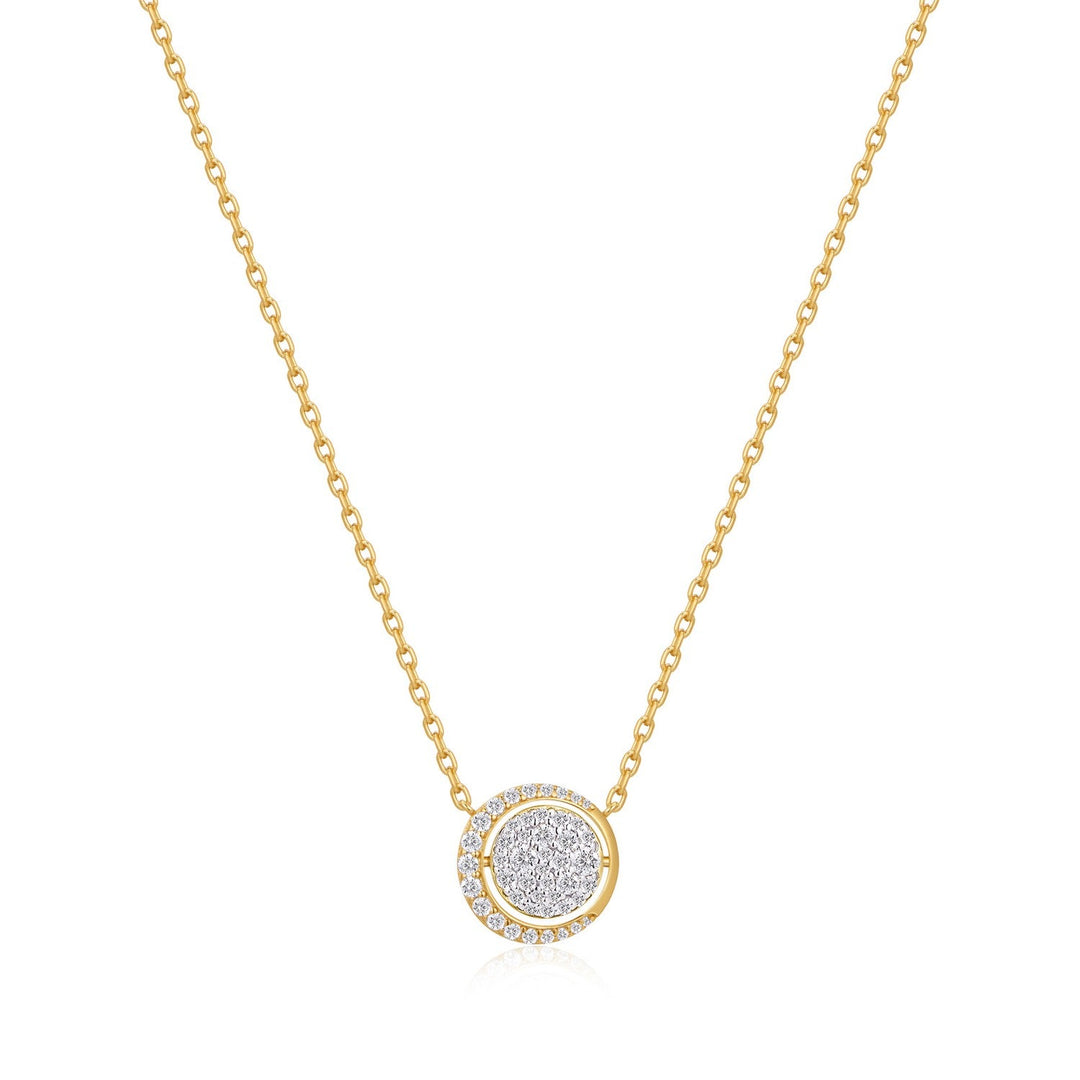 Ania Haie Gold Reversible Pavé Moon Evil-Eye Necklace N075-04G