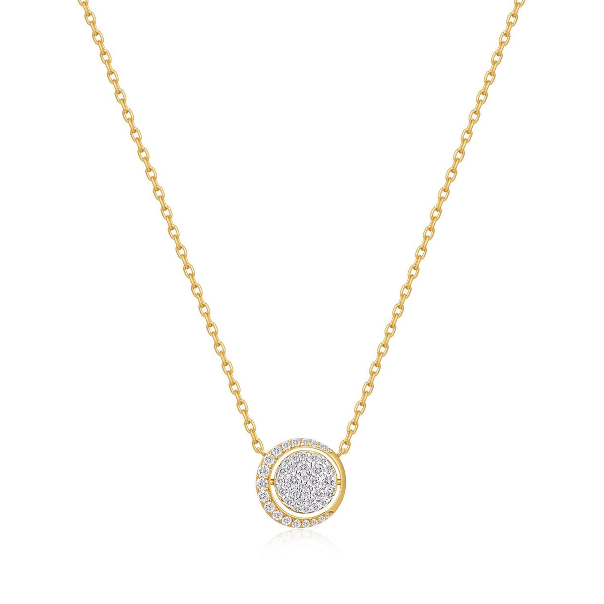 Ania Haie Gold Reversible Pavé Moon Evil-Eye Necklace N075-04G